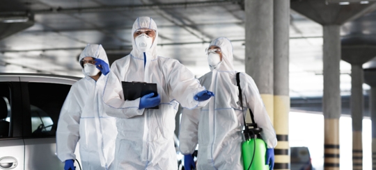 An exterminating crew